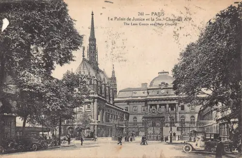 C093 Frankreich Paris Die Gerichte und die Heilige Kapelle Vintage Postkarte