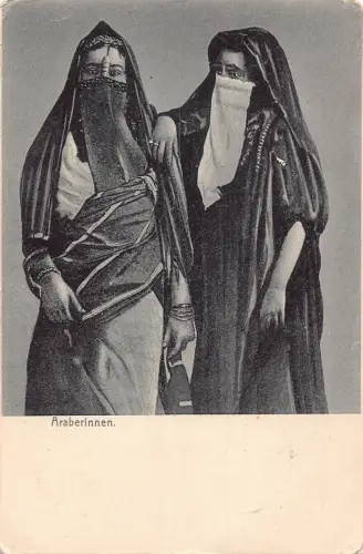 B018 Algerien Araberinnen Native Woman in Hijab Ethno Vintage Postkarte