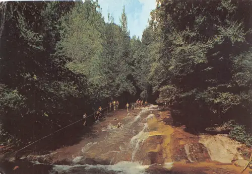 B021 US Scenic Sliding Rock Glas Pisgah National Forest North Carolina Postkarte