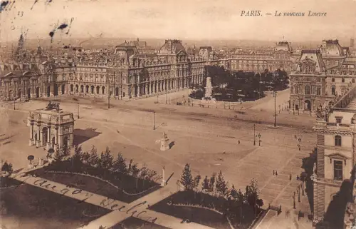 C093 Frankreich Paris Le nouveau Louvre Vintage Postkarte