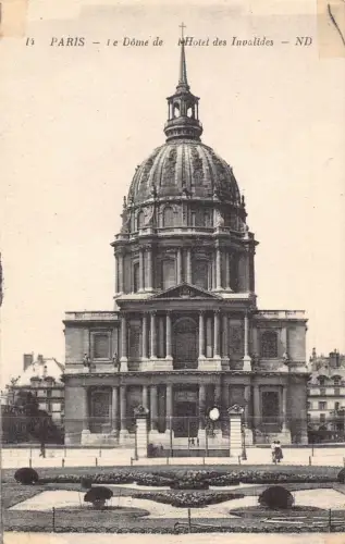 C094 Frankreich Paris Le Dome de l'Hotel des Invalides Vintage Postkarte
