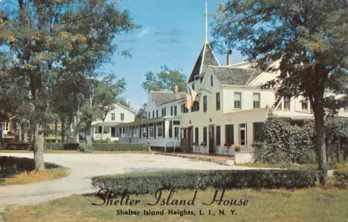 B021 US 1972 Shelter Island House New York Long Island Vintage Postkarte