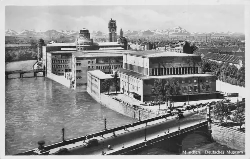 B022 Deutschland 1932 München Deutsches Museum RPPC Vintage Postkarte