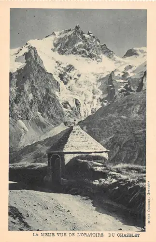 C095 Frankreich La Meije vue de l'Oratoire du Chazelet Vintage Postkarte