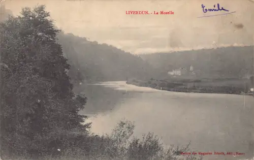 C098 Frankreich Liverdun La Moselle Fluss Vintage Postkarte