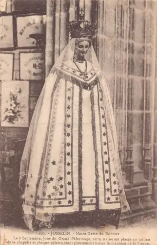 C094 Frankreich Josselin Notre Dame du Roncier 1929 Vintage Postkarte