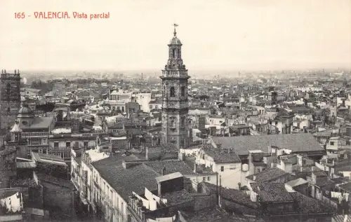 B017 Spanien Valencia Teilansicht Vintage Postkarte