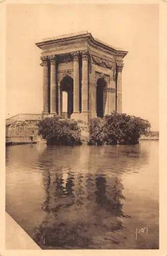 C097 Frankreich Montpellier Le Chateau d'eau Vintage Postkarte