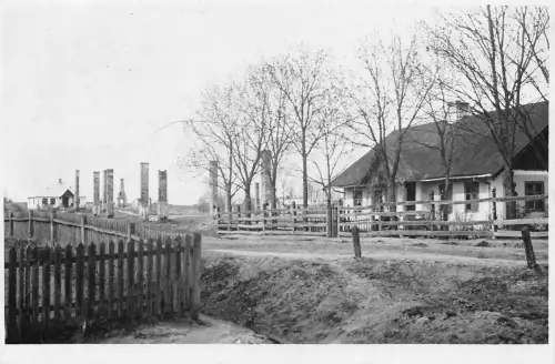 Polen Ruine Gutshof in Hulcze Maierhofes RPPC Vintage Postkarte B870