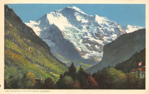 A640 Schweiz Jungfrau von Interlaken Gesehen Berg Postkarte