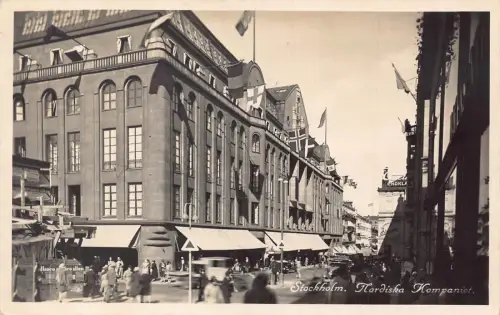 A642 Schweden 1931 Stockholm Nordiska Kompaniet Geschäfte RPPC Vintage Postkarte