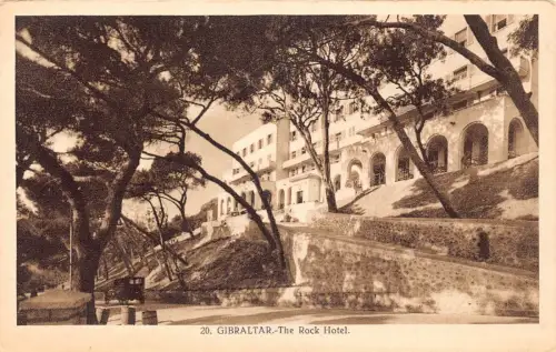 A644 Gibraltar The Rock Hotel Vintage Postkarte
