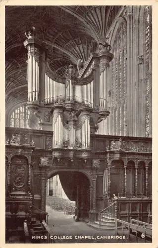 A645 England 1949 King's College Chapel Cambridge Vintage Postkarte