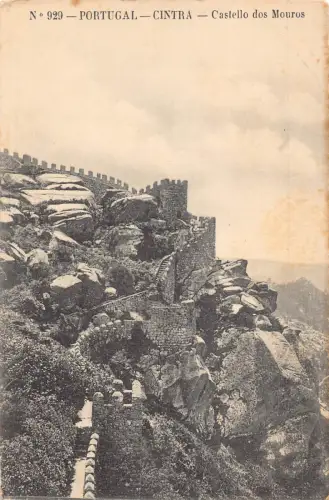 A645 Portugal Cintra Castello dos Mouros Schloss Vintage Postkarte