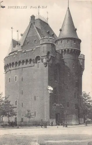 A646 Belgien 1907 Bruxelles Brüssel Porte de Hal Vintage Postkarte