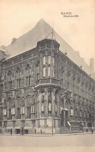 A646 Belgien Gand Gent Hotel de Ville Rathaus Vintage Postkarte
