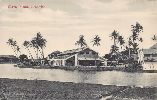 B431 Ceylon Sri Lanka Colombo Sklaveninsel Vintage Postkarte