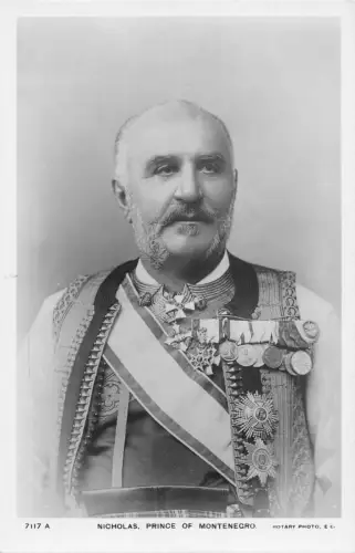 B433 Royalty Nicholas Prince of Montenegro RPPC Postkarte
