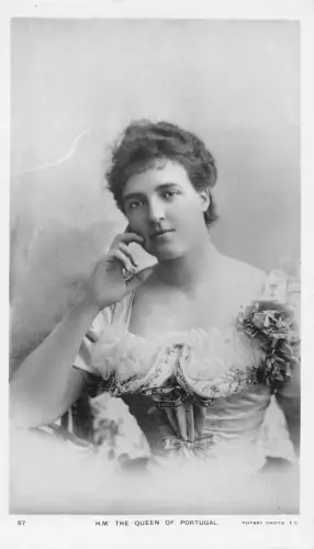 B434 Royalty Amelie of Orleans Queen of Portugal RPPC Postkarte