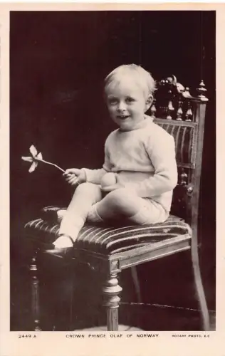 B433 Königskronprinz Olaf von Norwegen RPPC Postkarte