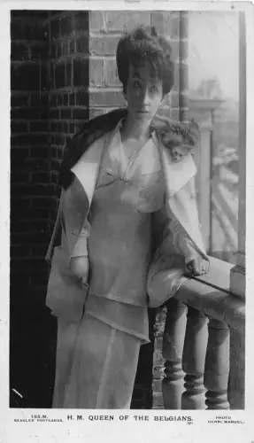 B433 Königskönigin Marie-Jose von Belgien RPPC Postkarte