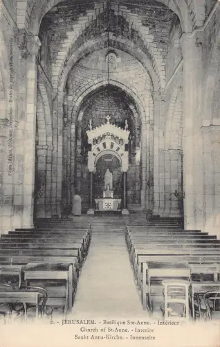 B023 Israel Jerusalem Kirche St. Anna Interieur Vintage Postkarte