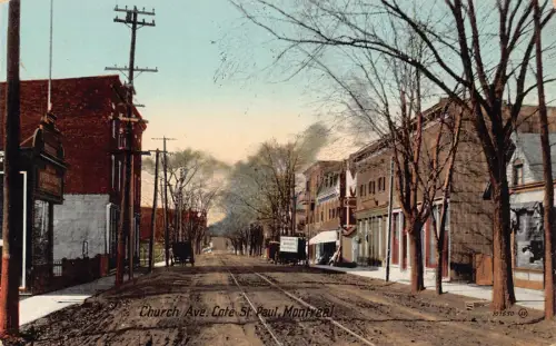 Kanada Montreal Church Avenue Cate St Paul Vintage Postkarte C422