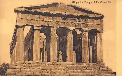A649 Italien Girgenti Tempio della Concordia Vintage Postkarte