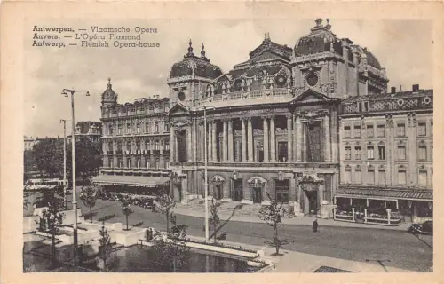 A648 Belgien Anvers Antwerpen Flämisches Opernhaus Vintage Postkarte