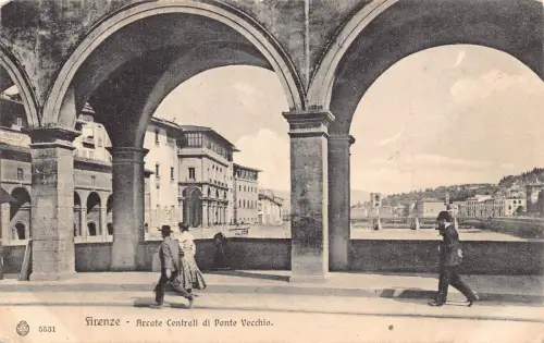 A650 Italien Firenze Florenz Arcate Centrali di Ponte Vecchio Brücke Postkarte