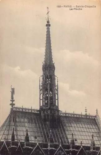 A656 Frankreich Paris Sainte Chapelle La Fleche Vintage Postkarte