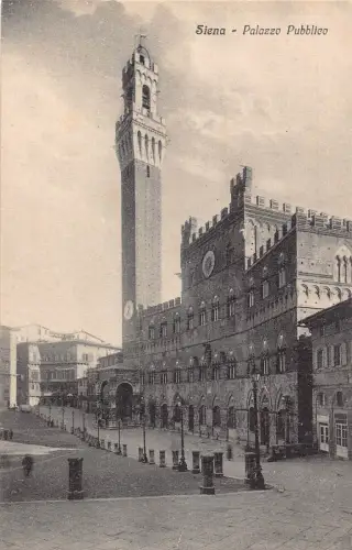 A655 Italien Siena Palazzo Pubblico Vintage Postkarte