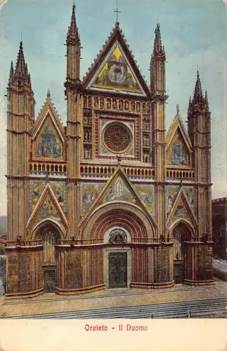 A655 Italien 1912 Orvieto Il Duomo Kathedrale Vintage Postkarte
