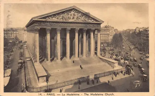A676 Frankreich Paris 1939 Die Madeleine Kirche Vintage Postkarte