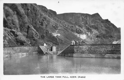 B444 Jemen Aden Large Tank Full RPPC Vintage Postcard