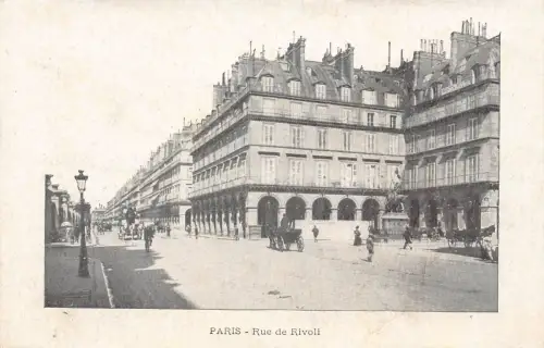 A683 Frankreich Paris Rue de Rivoli Straße Vintage Postkarte