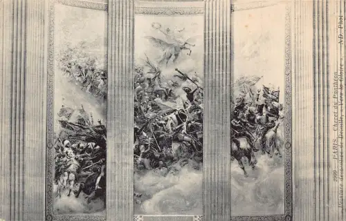 A682 Frankreich Paris Chevet du Pantheon Wandbild Vers la Gloire Vintage Postkarte