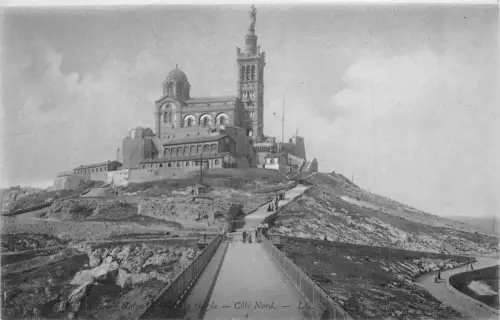A682 Frankreich Marseille Notre-Dame de la Garde Nord Ansicht Postkarte