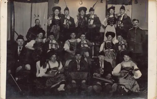 A687 Deutschland 1914 Ulm a D Volk in Tracht RPPC WWI Feldpostkarte