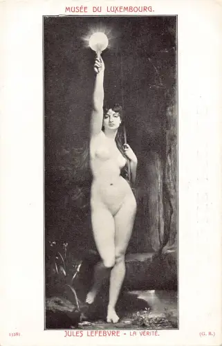 L473 Glamour Risque Nude La Verite by Jules Lefebvre Vintage Postkarte