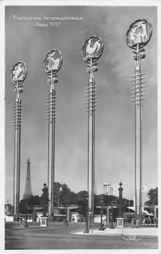 A192 Frankreich 1937 Internationale Ausstellung Paris Place de la Concrede Postkarte