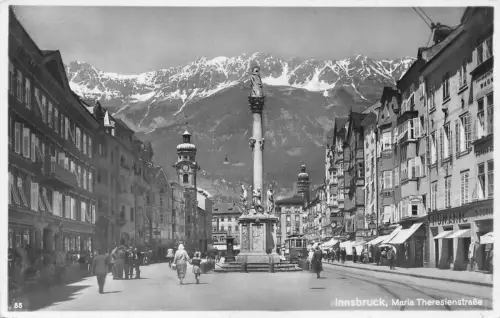 A189 Österreich 1942 Innsbruck Maria Theresienstraße Humanischer Laden RPPC Postkarte