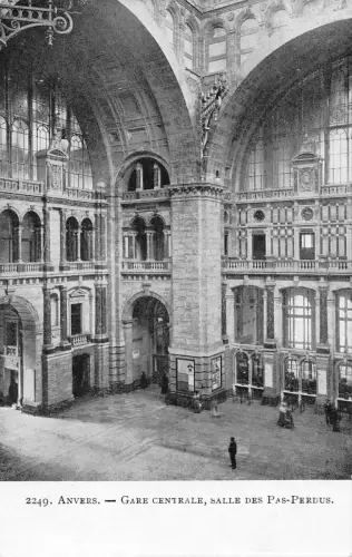 A661 Belgien Anvers Antwerpen Hauptbahnhof Pas Perdus Salle Postkarte