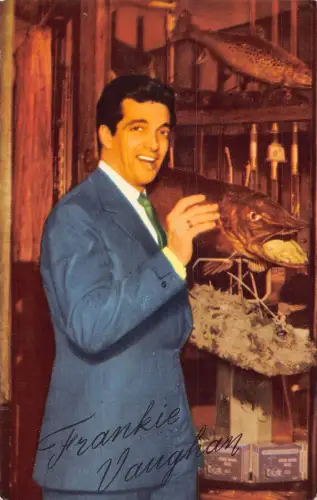 A700 englischer Sänger und Schauspieler Frankie Vaughan bei Stiffed Fish Postkarte