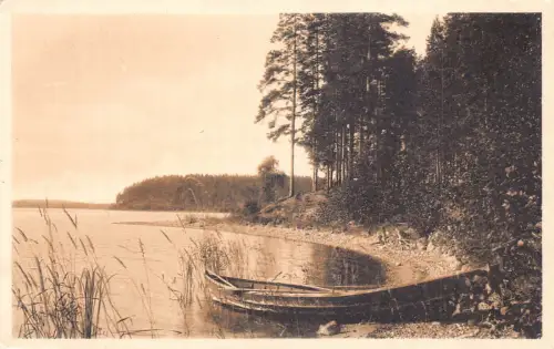 A710 Finnland Punkaharju See Boot Vintage Postkarte