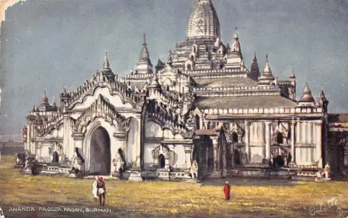 L476 Myanmar Burma Ananda Pagode Vintage Postkarte