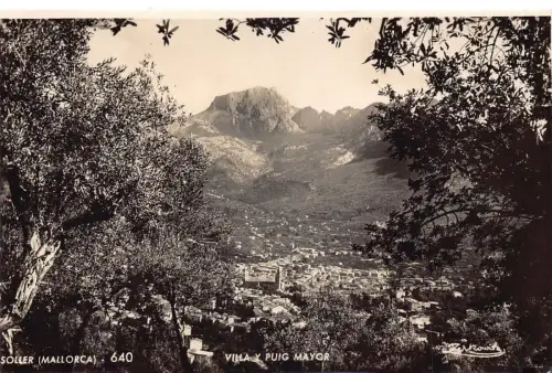 A712 Spanien Soller Mallorca Villa y Puig Bürgermeister Echtfoto Vintage Postkarte