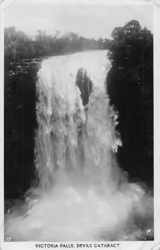 A718 Simbabwe Victoria Falls Teufel Katarakt Vintage Postkarte