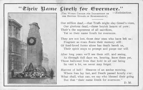 A719 England Kenotaph British Stones of Remembrance Whitehall London Postkarte