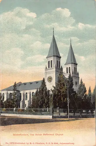 A718 Südafrika Bloemfontein Niederländische Reformierte Kirche Vintage Postkarte